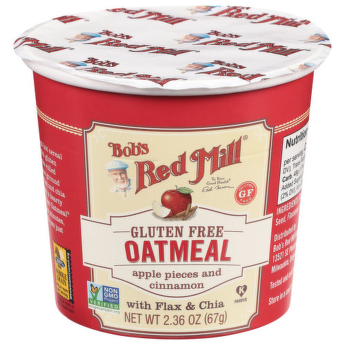 Bob's Red Mill Oatmeal, Gluten Free, Apple Pieces and Cinnamon