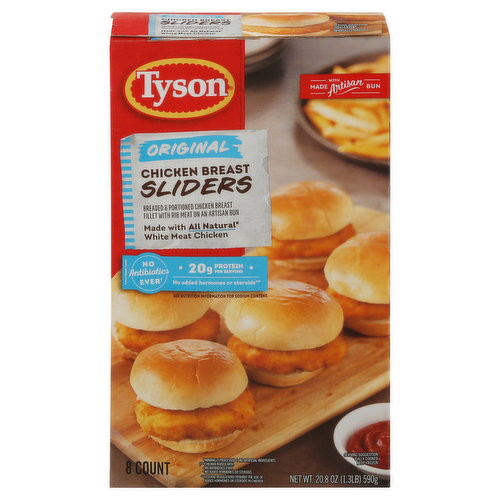 Tyson Sliders, Chicken Breast, Original