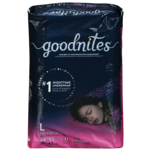GoodNites Underwear, Nighttime, L, Girls - Smart & Final