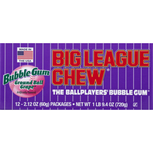 Big League Chew Bubble Gum, Ground Ball Grape