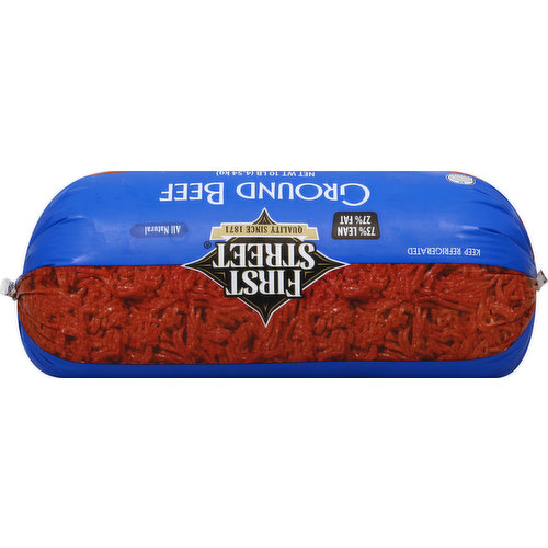 First Street Beef, Ground, 73/27