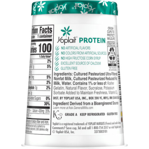 Yoplait Dairy Snack, Vanilla
