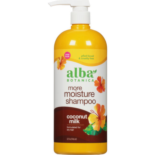 Alba Botanica Shampoo, More Moisture, Coconut Milk