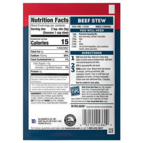 McCormick Classic Beef Stew Seasoning Mix