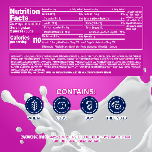 Marinela Coconut and Strawberry Marshmallow Cookies, Individual, 6 count, 3.17 oz