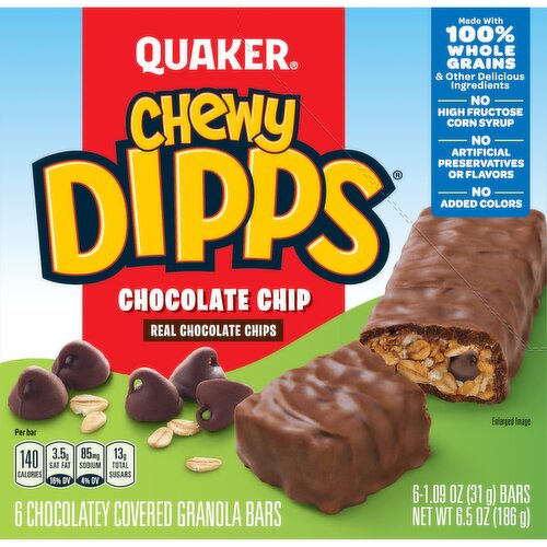 Quaker Granola Bars, Chocolate Chip, Chewy