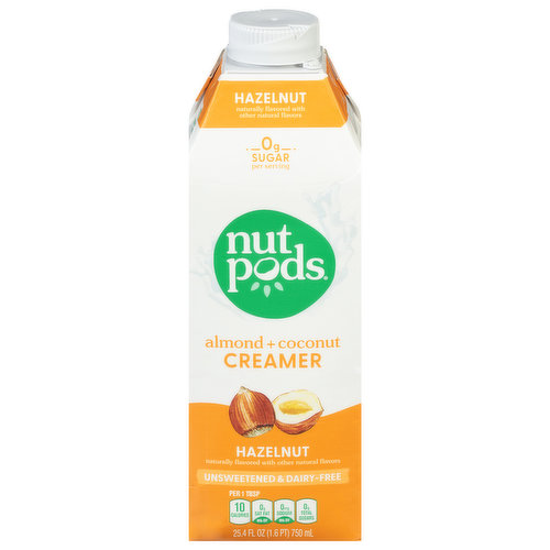 Nutpods Creamer, Almond + Coconut, Hazelnut