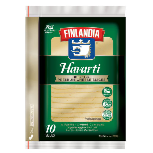 Finlandia Imported Havarti Natural Deli Cheese Slices