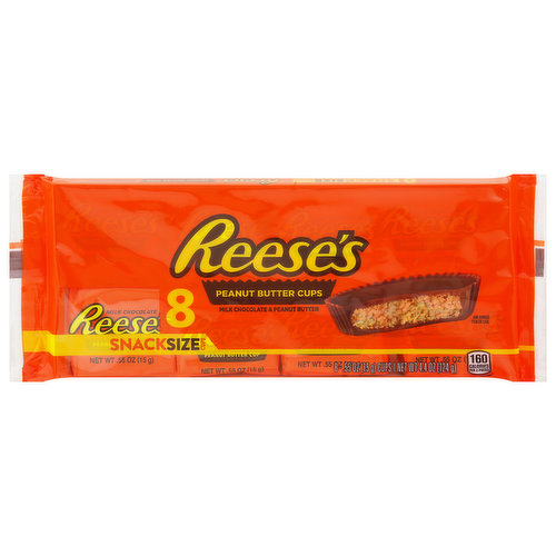 Reese's Peanut Butter Cups, Milk Chocolate, Snack Size