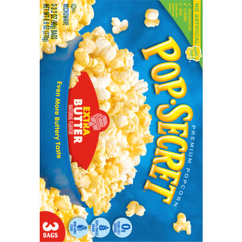 Pop-Secret Popcorn, Premium, Extra Butter