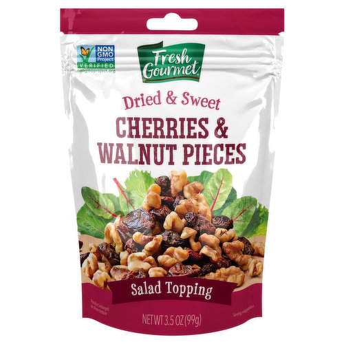 Fresh Gourmet Salad Topping, Dried & Sweet, Cherries & Walnut Pieces