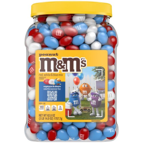 M&M'S Enjoy the classic taste of M&M'S Peanut Candy, coated in red, white and blue shells to celebrate Memorial, 4th of July and Labor Day. This patriotic candy is a must-have for all your summer celebrations.