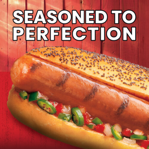 Hillshire Farm Beef Hot Smoked Sausage with Spicy Red Pepper, 6 Links