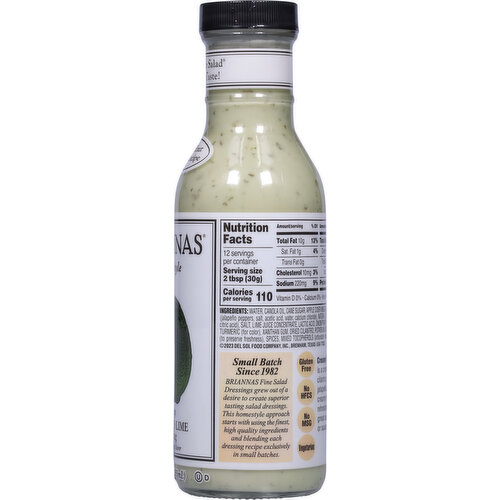 Briannas Home Style Creamy Cilantro Lime Dressing