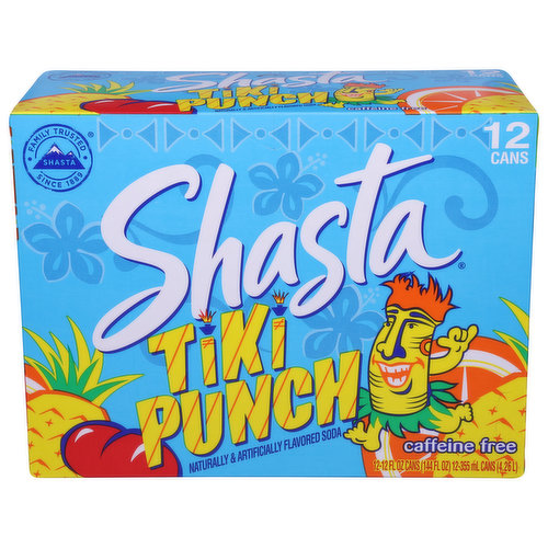 Shasta Soda, Caffeine Free, Tiki Punch