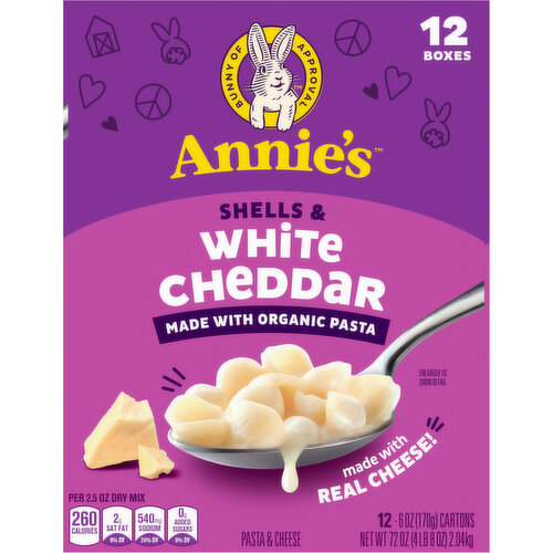 Annie's Macaroni & Cheese, Shells & White Cheddar