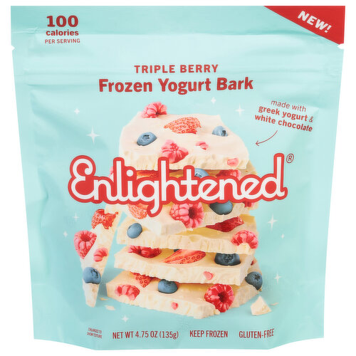 Enlightened Yogurt Bark, Triple Berry, Frozen