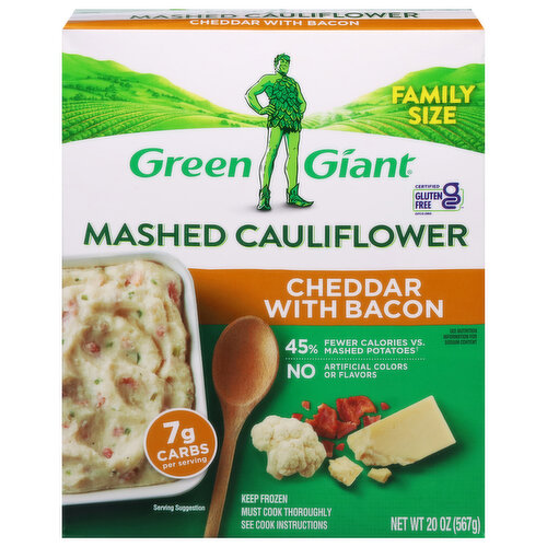 Green Giant Mashed Cauliflower, Cheddar with Bacon, Family Size