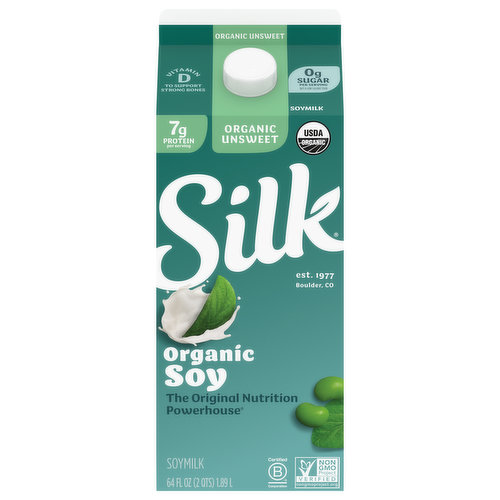 Silk Soymilk, Organic, Unsweet