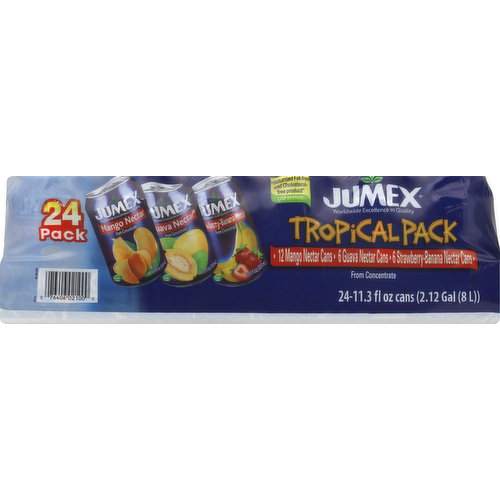 Jumex Juice, from Concentrate, Tropical Pack, 24 Pack