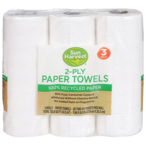 Sun Harvest Paper Towels, 2-Ply