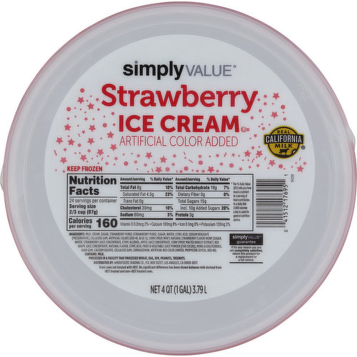 Simply Value Ice Cream, Strawberry