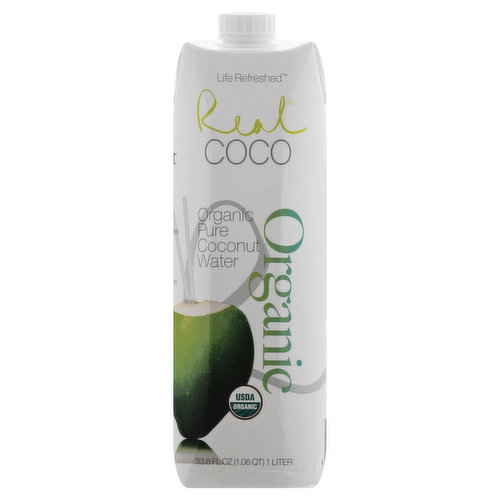 Real Coco Coconut Water, Organic, Pure