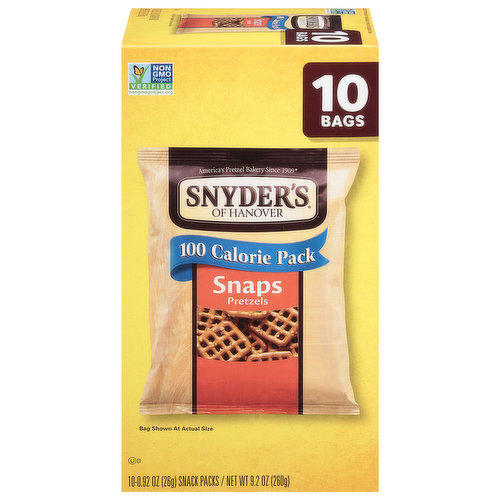 Snyder's of Hanover Pretzels, Snaps, 100 Calorie Pack