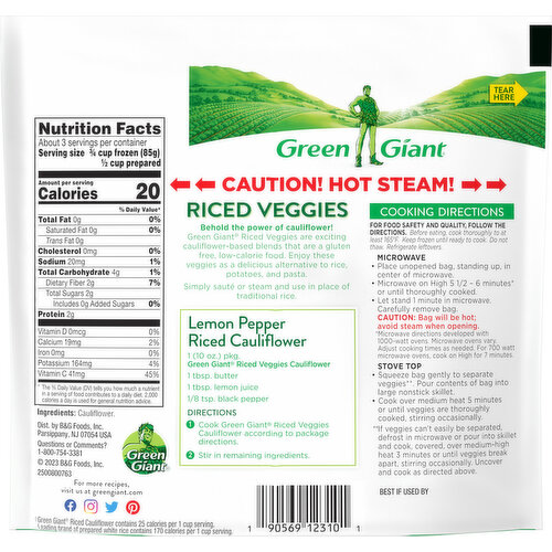 Green Giant Cauliflower, Riced Veggies