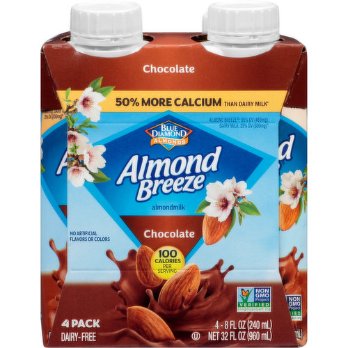 Almond Breeze Almondmilk, Chocolate, 4 Pack