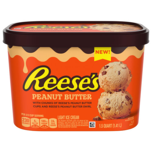 Reese's Ice Cream, Light, Peanut Butter