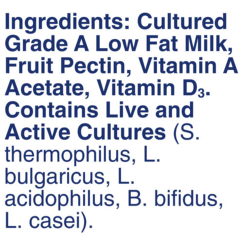 Mountain High Yogurt, Lowfat, Plain, 1% Milkfat