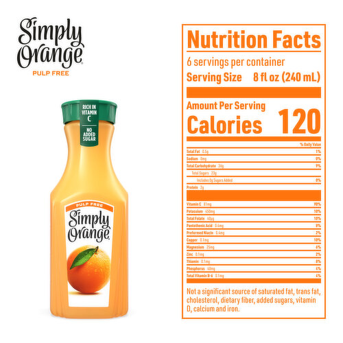 Simply  Orange Pulp Free Orange Juice
