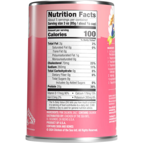 Chicken of the Sea Wild Caught Alaskan Traditional Style Pink Salmon