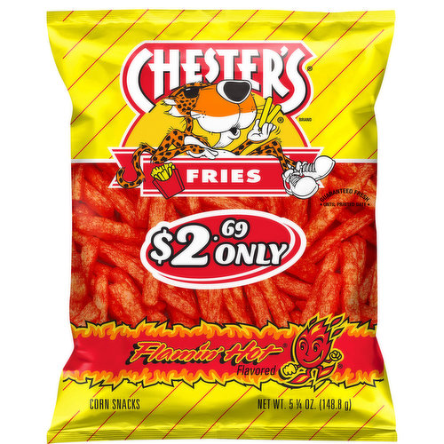 Chester's Corn Snacks, Flamin' Hot Flavored, Fries