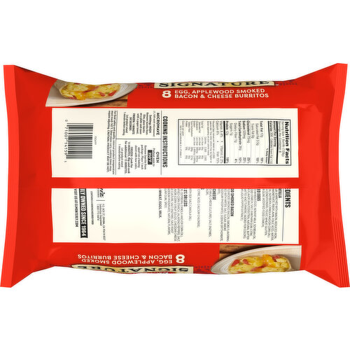 El Monterey Burritos, Egg, Applewood Smoked Bacon & Cheese