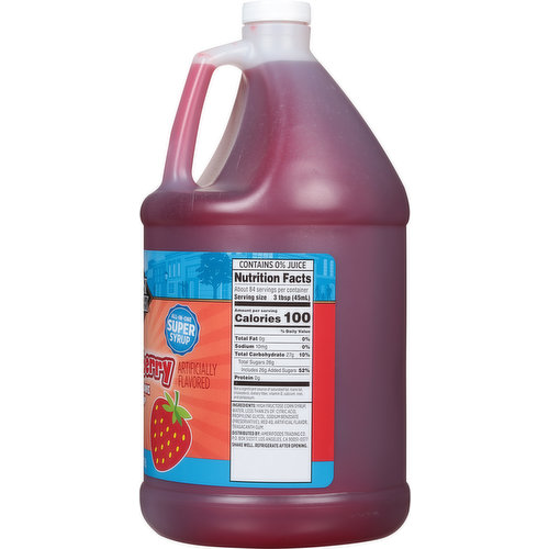 First Street Snow Cone Syrup, Strawberry