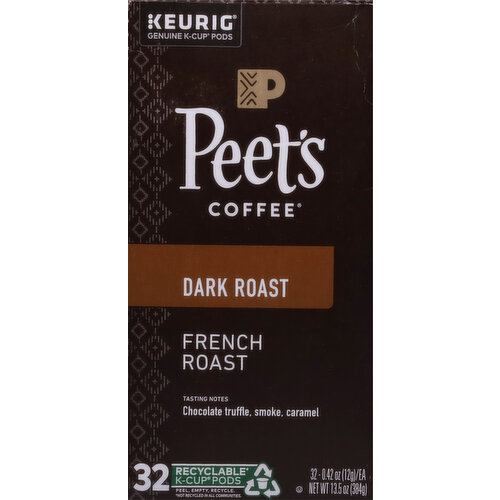 Peet's Coffee Coffee, Dark Roast, French Roast, K-Cup Pods