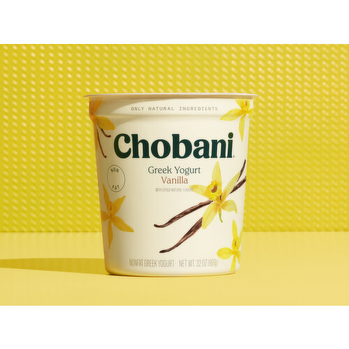 Chobani Yogurt, Greek, Nonfat, Vanilla