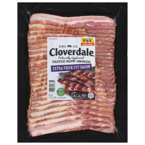 Cloverdale Bacon, Extra Thick-Cut, Triple Slow Smoked