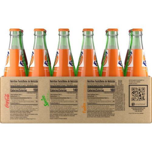 Coca-Cola Coca-Cola Mexican Coke Variety Fiesta Pack (Coke, Sprite, Fanta) Soda Soft Drinks, Cane Sugar, 12 oz