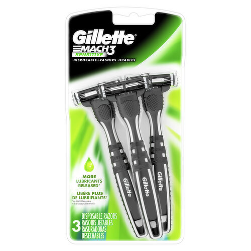 Gillette Mach3 Sensitive Men's Disposable Razors