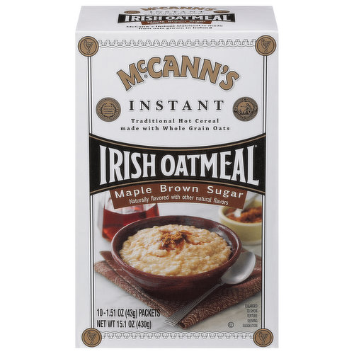 McCann's Oatmeal, Irish, Maple Brown Sugar, Instant
