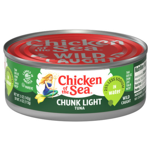 Chicken of the Sea Tuna, 25% Less Sodium, Chunk Light