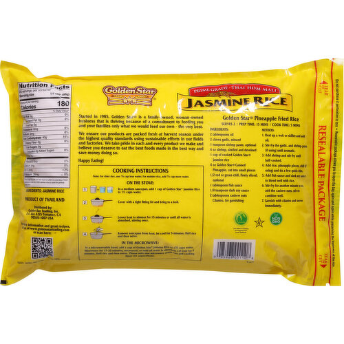Golden Star Prime Grade Thai Hom Mali Jasmine Rice