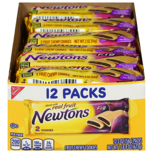 Newtons Cookies, Fruit, Chewy, 12 Pack