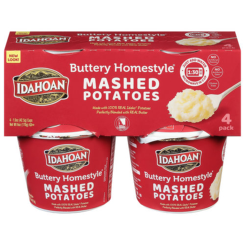 Idahoan Buttery Homestyle® Mashed Potatoes Cup 4-pack