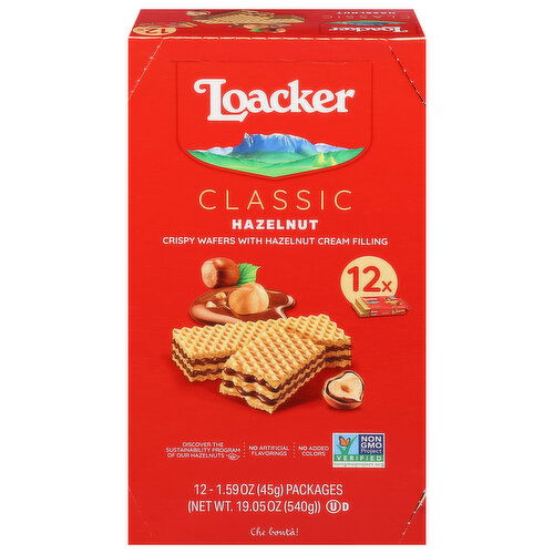Loacker Wafers, Hazelnut, Classic