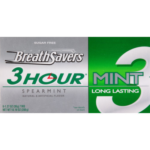 Breath Savers Mint, Sugar Free, Spearmint, 3 Hour