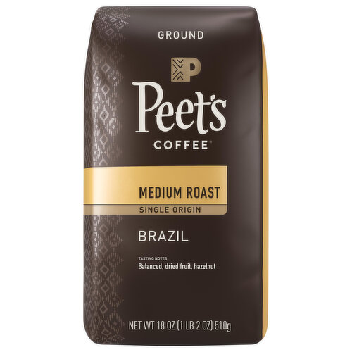 Peet's Coffee Coffee, Ground, Medium Roast, Brazil